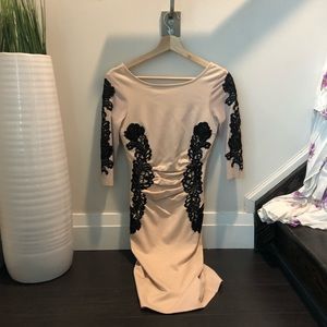 Mid length cotton stretch dress